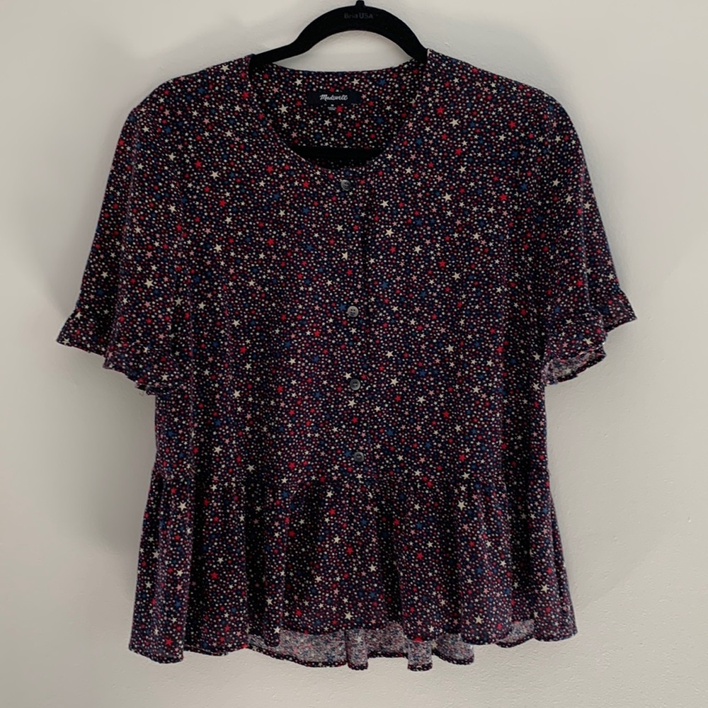 Madewell Star Print Blouse